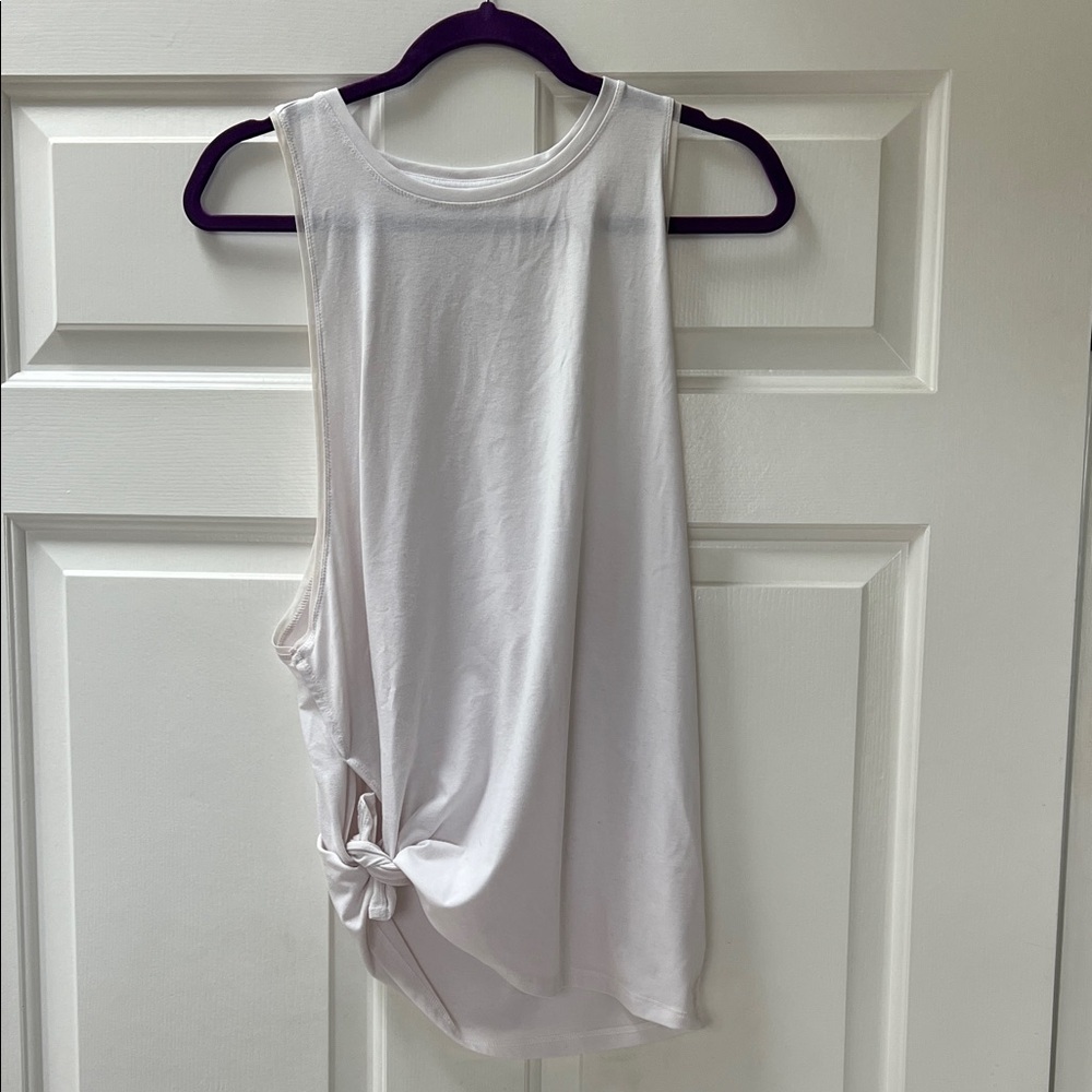 Athleta White Muscle Tee